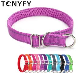Coleiras reflexivas do cão do deslizamento, ajustável macio Neoprene acolchoado respirável Nylon Pet Collar para cachorro, cães médios e grandes andando - Image 1