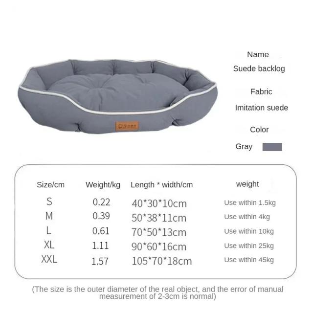 Cama Grande para Cães de Raças Pequenas com Almofadas Confortáveis e Acessórios para Pets
