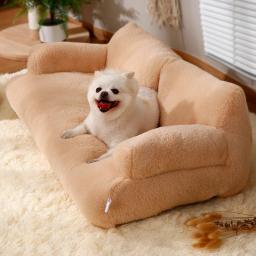 Confortável cama de pelúcia para cães pequenos e médios e gatos, luxuoso sofá quente, ninho de inverno, cama Puppy, Pet Shop - Image 1