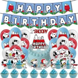 Decorações de festa de aniversário para crianças, Happy Birthday Banner, Bolo Bandeira, Balões de látex, Cupcake Toppers, Animal Pet, Cão branco, Feriados Presentes - Image 1