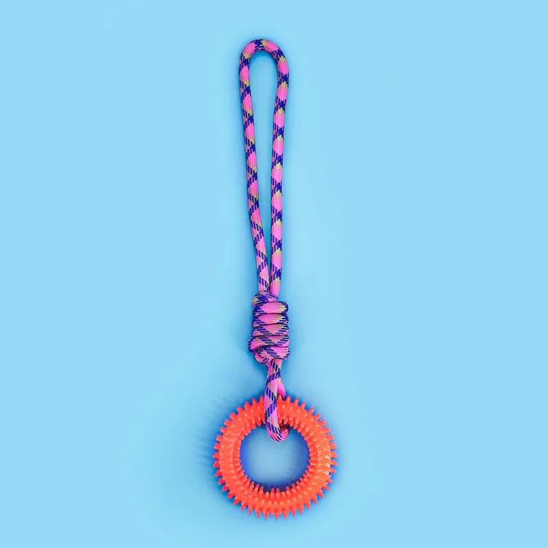 Treinamento Interativo Pet Toy, Anel Cravado, Suprimentos De Limpeza De Dentes De Cão, Super - Image 1