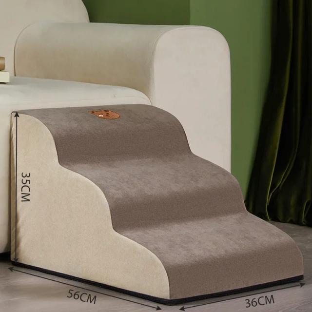 Escadas Antiderrapantes de Espuma de Memória para Cães e Gatos - Sofá com 2 ou 3 Passos