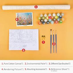 Tinta acrílica sem moldura por números para adultos, Kits de pintura artesanais, pintura a óleo, presente DIY, decoração de casa - Image 4