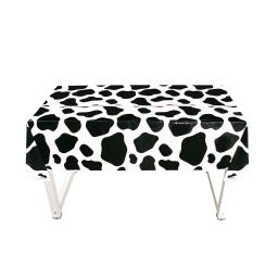 Toalha De Mesa De Impressão De Vaca De Plástico Descartável, Toalha De Mesa De Cowboy, Tampa De Mesa Retangular, Animal De Fazenda Temático, Decoração De Festa De Aniversário - Image 1