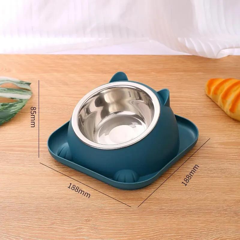 Fun Shaped Anti Tipping Cat Bowl com água adicionada, prevenir formigas, design separável para fácil desmontagem e lavagem - Image 1