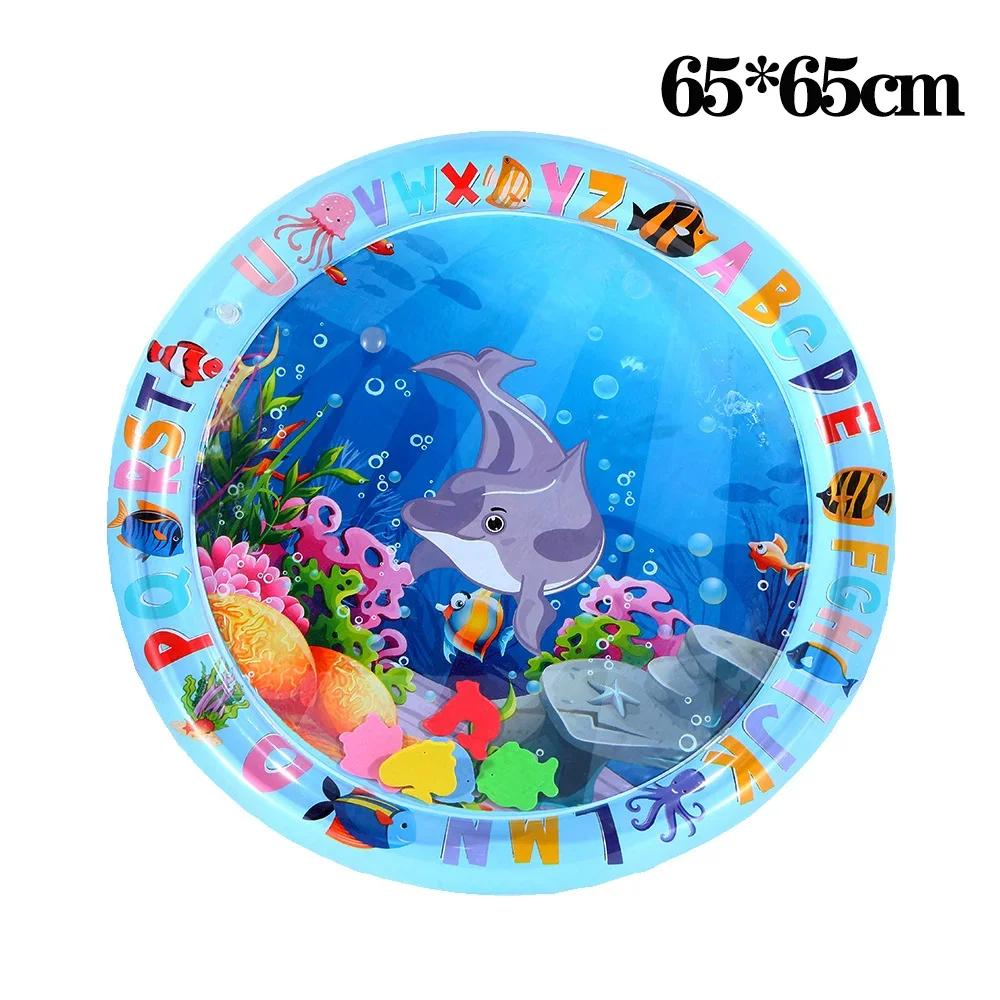 Tapete de jogo sensorial para animal de estimação, Esteira inflável para gato e cachorro, Tema do oceano, Tapete espessado com peixe - Image 1