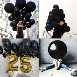 Firlandas de balão de látex preto para festa, decoração para férias, dança, aniversário, adereços fotográficos, aniversário, local, 135pcs - Image 5