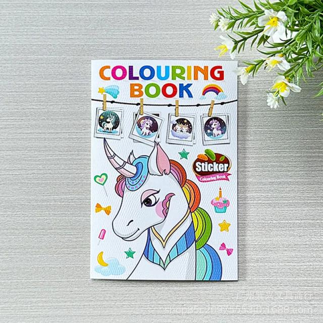 Desenhos Animados de Unicórnio e Arco-Íris: Livro Criativo de Graffiti para Colorir Infantil