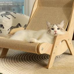 Pet praia cadeira de balanço, cadeira elegante gato sisal, Pet-Friendly Scratcher and Scratch Chair, Jardim vida ao ar livre - Image 1