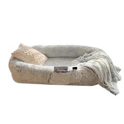 Cama longa para cachorro grande, Ninho de estimação popular, Cama elíptica adulta para uma pessoa, Sofá humano, 185x120x3 0cm - Image 4