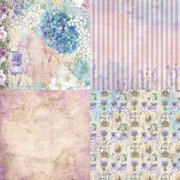 Panalisa-Scrapbooking Modelado Pacote de Papel Scrapbook, Fundo Artesanato DIY, Scrapbooking lavanda, 24 Folhas, 6 "x 6" - Image 3