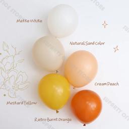Balões retrô personalizados para decoração de festa, guirlanda de balão, arco, chuveiro de bebê, casamento, aniversário, mostarda, amarelo, laranja, branco, 5 ", 10", 12 ", 18" - Image 1