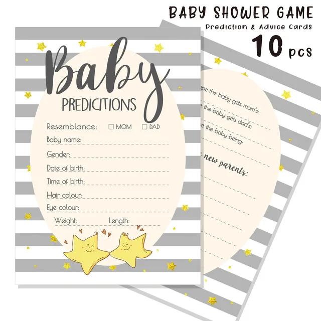 Cartão de jogo para festa de revelação de sexo do bebê, 10 peças, decoração para festa de aniversário - Image 1