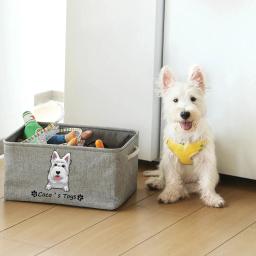 Personalizado Pet Storage Box, Dog Toy Basket, Cat Image, Name, Clothes Organizer, Acessórios Supplies, Free Print - Image 5
