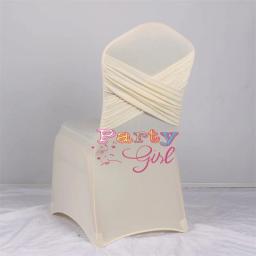 Novo design banquete de casamento spandex cadeira capa com swag volta estiramento cadeira capas para festa jantar decoração - Image 3