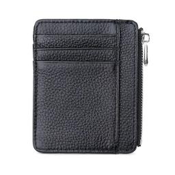 Estojo universal para cartão de couro genuíno, slot para vários cartões, pacote de identificação simples, titular de cartão ultrafino, homens e mulheres - Image 5