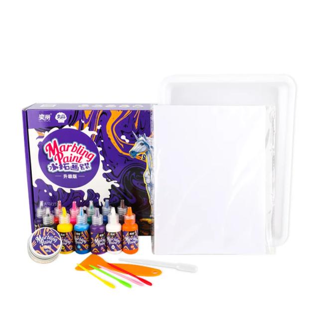 Conjunto de Tintas Marmoreadas à Base de Água para Pintura Criativa e DIY