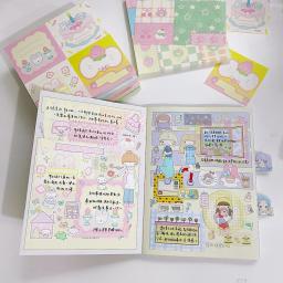50 folhas kawaii retalhos bloco de notas scrapbook material de papel diy artes artesanato para fazer lista acessório escritórios notas para notas - Image 5