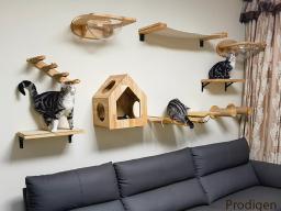 Prateleira de parede para gatos, arranhador de sisal, escada de gato, torre de árvore, plataforma, pet pulando móveis - Image 4