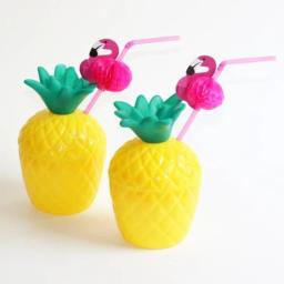 Canudos bebendo com flamingo, abacaxi, praia, tropical, aniversário, verão, piscina, casamento, suprimentos, 25 ou 50pcs - Image 3