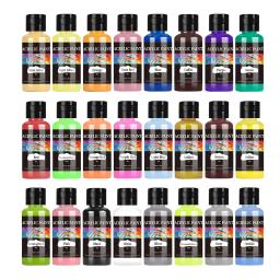 Conjunto de tinta engarrafada acrílica, 24 cores, conjunto, tinta para tecido, roupas, pintura, sapatos, couro, pigmento DIY - Image 2