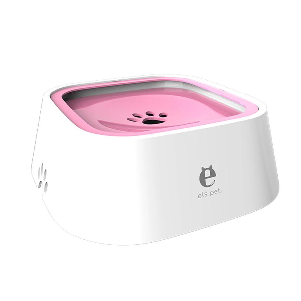 Bacia de flutuação plástica do gato da boca da bacia da água potável do abs do cão 1.5l não-molhando sem o distribuidor de água potável do derramamento bacia do cão - Image 1