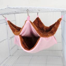 Double-Layer Plush Hammock para Pet, Ferret Pendurado Cama para Gato, Roedores Quentes, Animais de Estimação - Image 5