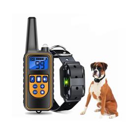 Coleira elétrica de treinamento de cães, à prova d'água, recarregável, controle remoto, bicho de estimação, com tela LCD para todos os tamanho, coleira para acabar com os latidos, 40% de desconto - Image 1