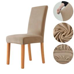Veludo jantar cadeira cobrir, estiramento cadeira capas, elástico antiderrapante assento Slipcovers, sala de estar, cozinha, escritório, casamento, 1pc - Image 1