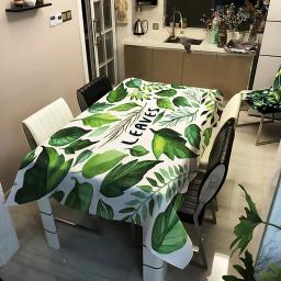 Toalha de mesa 3D de estilo rural com flores e árvore, toalha de mesa retangular impermeável para festa, casa e cozinha - Image 2
