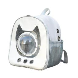 Respirável transparente visualização janela pet transportadora mochila, apresenta suprimentos, ao ar livre, carro, uso doméstico, moda - Image 4