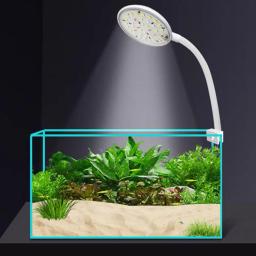 Lâmpada para aquário, USB Power, LED Full Spectrum, iluminação de algas à prova d'água, luz de tanque de 360 graus para tartaruga, 5W, 7W - Image 2