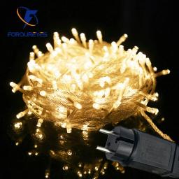 Luzes LED impermeáveis para férias, luz de fadas, guirlanda de árvores, iluminação exterior do Natal, 24V-31V, 100m, 50m, 30m, 20m, 10m - Image 1