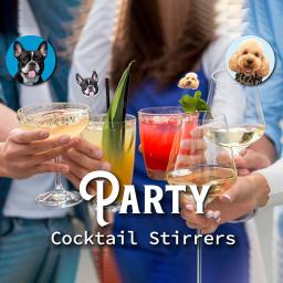 Agitadores De Bebida Personalizados Com Cara De Cão, Pet Birthday Stir Sticks, Decorações De Festa Personalizadas, Wedding Drink sticks - Image 4