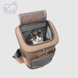 Pet Travel Carrier Mochila, Rodas de Rolamento Removíveis, Ventilação De Malha, Janela, Bolsos De Armazenamento, Cães, Gatos, Cachorro, Suprimentos - Image 5