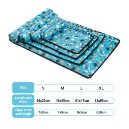 Cama para dormir com travesseiro para animais de estimação Almofada de resfriamento para cães Cobertor de seda de gelo Colchão de gelo - Image 6