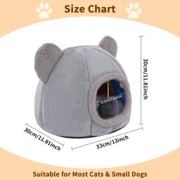 Eco-Friendly feltro gato caverna cama, dobrável Tenda Pet Confortável, auto-aquecimento cama, máquina confortável - Image 2