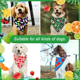 Animal de estimação suprimentos para cães gatos moda macio gato cão bandanas melancia morango impressão animal de estimação triangular bandagem filhote de cachorro acessórios - Image 6