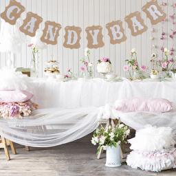 Candy Bar Party Banner, Recepção do casamento, Decoração de Buffet, Fotografia - Image 3