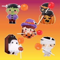 Cartões de pirulito animal para crianças, Candy Holder Supplies, Caixa criativa, Animal selvagem, Happy Birthday Party, Candy Gift Acessório, 48pcs - Image 1