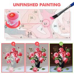 Imagem modular para desenho, coloração com números, kits de pintura acrílica, animais, pintura de lona, decoração, sala de estar - Image 3