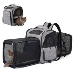Mochila Pet expansível para cão e gato, transportadora para gatinho médio grande, saco de transporte respirável, bagagem ao ar livre para viagens - Image 4