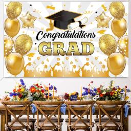 Pano de fundo para decoração de formatura, Banner, Tablecover, Balão para casa, Escola, Graduação, 2020 - Image 3