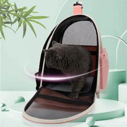 Mochila portátil de grande capacidade para animais, Confortável e respirável, Dog and Cat Bag, Outing - Image 5