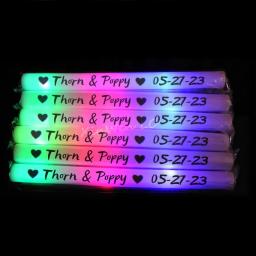 Cheer Tube Glow Glow Sticks, Luz escura para festa, Bulk Colorido, Decoração de casamento, Espuma, LED RGB, 30pcs - Image 3