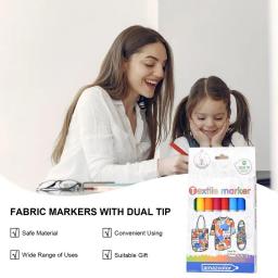 Canetas de tecido permanente para roupas, Marcadores para camisetas, Art Markers Set for Clothing - Image 4