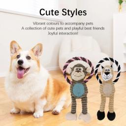 Brinquedos de dentição de pelúcia para animal de estimação, Brinquedos interativos dos desenhos animados para gato e cachorro, Fácil de limpar, Não perde cor - Image 3