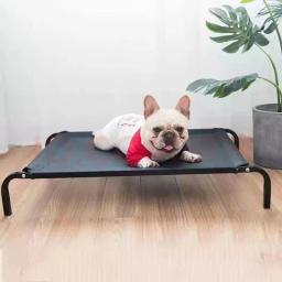 Cama dobrável portátil elevada para animal de estimação, canil, casa de gato, acessórios para cachorros, removível e lavável, quatro estações, camping - Image 4