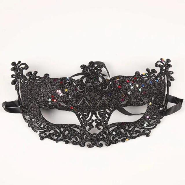 Máscara floral de renda para festas, ideal para adultos e crianças, tamanho grande