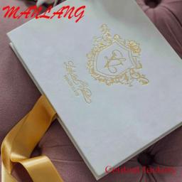 Caixa De Convites De Casamento De Acrílico, Caixa De Veludo Verde, Cartão De Convite Personalizado - Image 6